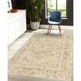 thumbnail image 4 of Leaf Decorative Rug, Abstract Neutral Tropical Leaves Exotic Island Palm Hawaiian Jungle Design, Quality Carpet for Bedroom Dorm and Living Room, 6 Sizes, Dark Mustard, by Ambesonne, 4 of 4