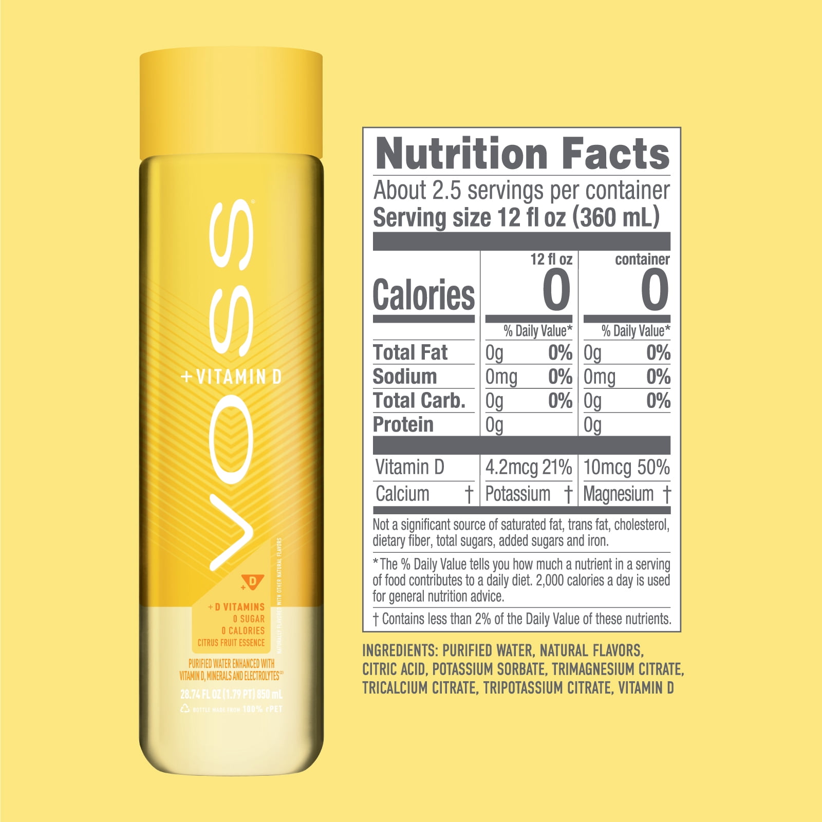 VOSS Artesian Water 850 Milliliter Bottle