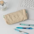 thumbnail image 4 of Hyknon Pencil Pouch Bag, Large Capacity Zipper Pen Case, Soft Solid Color Minimalist Pen Box, Portable Stationery Storage Bag for Adult, Multi-Functional Makeup Bag for Daily Campus Office, Beige, 4 of 7