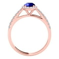 thumbnail image 4 of Mauli Jewels Rings for Women 0.70 Carat Diamond And Oval Shaped Tanzanite Ring 4-prong 10K Rose Gold, 4 of 7