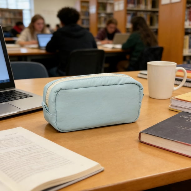 Estuche para lápices de gran capacidad | Organizador de artículos de papelería | Diseño minimalista para estudiantes, oficina y material escolar