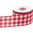 thumbnail image 2 of AVANAVA 2-1/2 Inch Wired Gingham Burlap Ribbon \u2013 10 Yards Red and White Plaid Ribbon for Gift Wrapping, Crafts, Wreaths, Farmhouse Decorations, Garlands, Rustic Weddings and Christmas, 2 of 6
