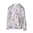thumbnail image 2 of Pofeuu Lavender Flowers Print Sun Protection Outdoor Lightweight Full Zip UV Cooling Hoodie Long Sleeve Summer Clothing for Outdoor Hiking-XX-Large, 2 of 5