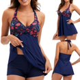 thumbnail image 2 of Conjunto de tankini con tiras en la espalda para mujer, traje de baño de dos piezas, ropa de playa Fridja  nalpqowj20864, 2 of 8