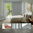 thumbnail image 3 of CHICOLOGY Large Vertical Blinds for Indoor Windows, Light Filtering PVC Slats, 78"W X 84"H, Easy Install, Privacy Shades for Sliding Glass Doors & Living Rooms, Oxford Gray, 3 of 7