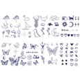 thumbnail image 1 of Juego Pegatinas Tatuaje Jugo Hierbas Al 8 Uds. para Pierna Espalda Muslo Brazo, 1 of 9