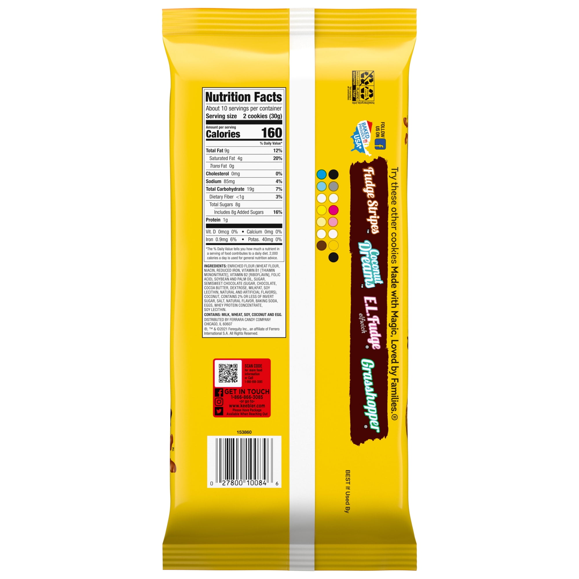 Keebler Chips Deluxe Coconut Cookies, 11 oz
