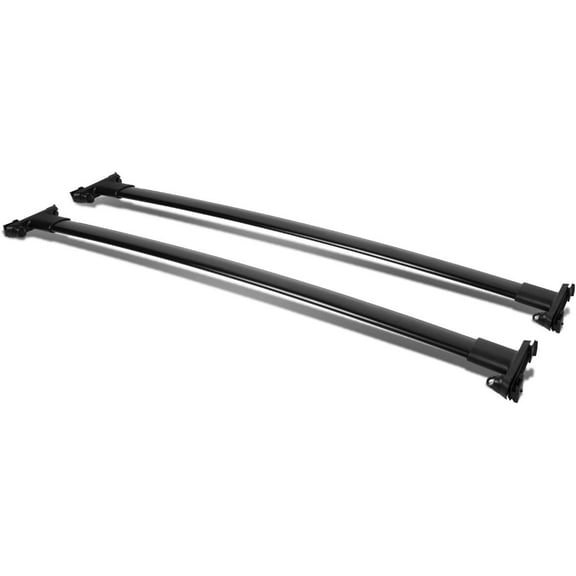 Auto Dynasty Pair of Factory Style Roof Rack Top Rail Cross Bars Buggage Cargo Carrier Compatible with Ford Explorer (Non Sport) 2011-2015, Aluminum, Black Powdercoated