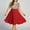 Red, variant on Lilgiuy Plus Size Sleeveless Dress for Women O-Neck Solid Zipper Chiffon Sequined Midi Dress for Tea Party Prom