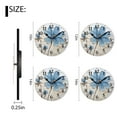 thumbnail image 2 of Personalized Analog Clock Non-Ticking Silent Wall Clocks Battery Operated Clocks with Picture Decorative for Living Room-Exquisite Blue Flowers(14inch), 2 of 4