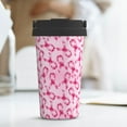 thumbnail image 6 of Goofa Breast Cancer Ribbons Awareness for Insulated Travel Coffee Mug Spill Proof Leak Proof 16 OZCoffee Tumbler Reusable Coffee Cups with Lids Thermos for Hot and Cold Drink, 6 of 8