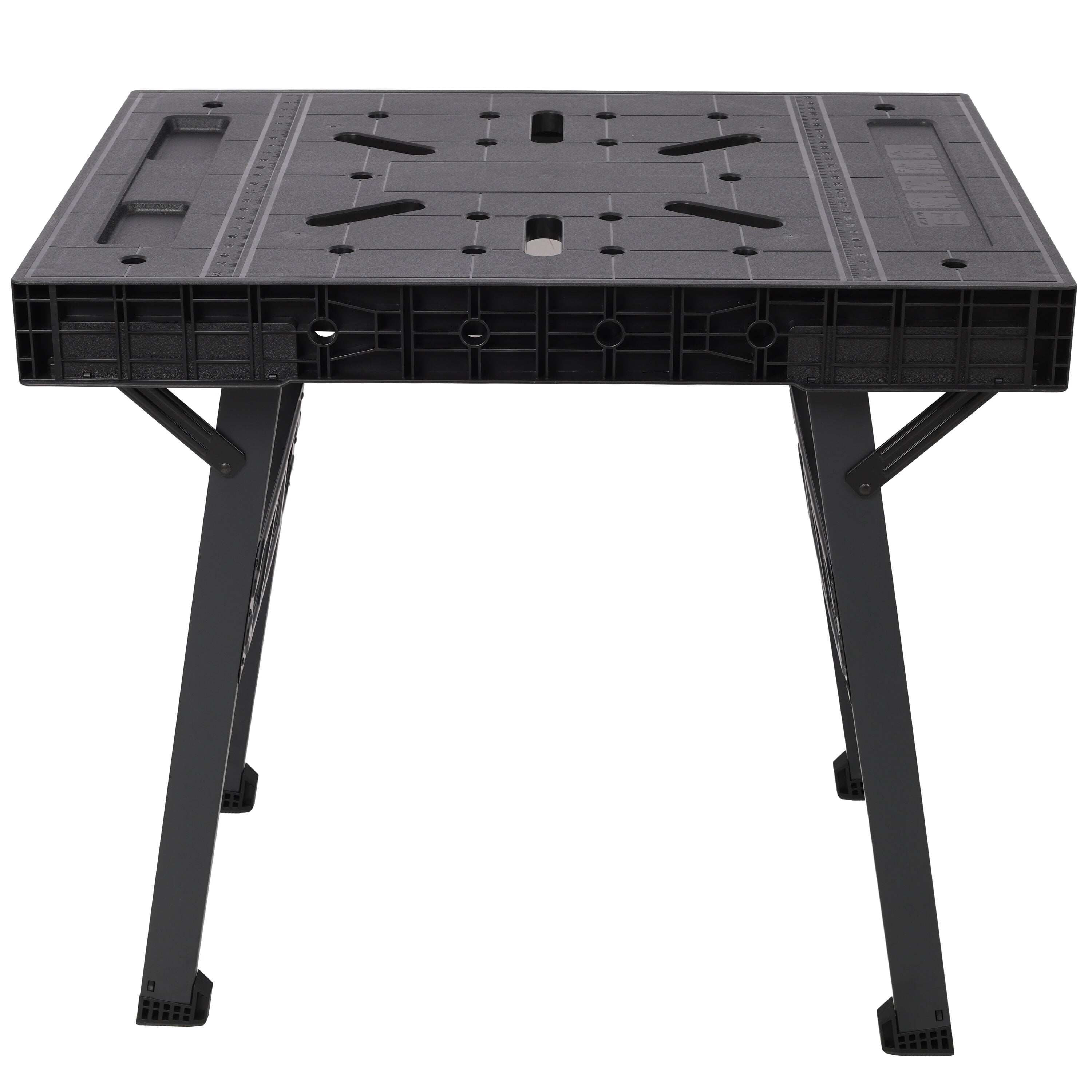 Foldable Workbench - 1650 LBS Capacity Portable Workstation for Garage & Workshop (Black)