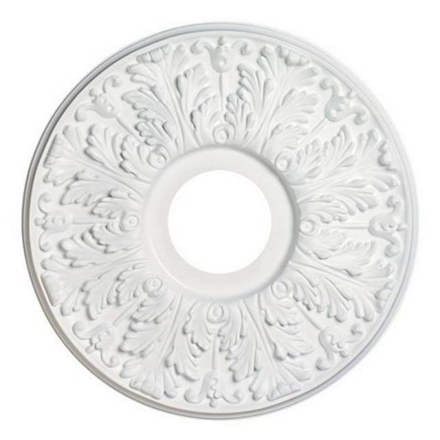 Médaillon de Plafond en Plastique Moulé Victorien de 15,5 Po&44; Blanc
