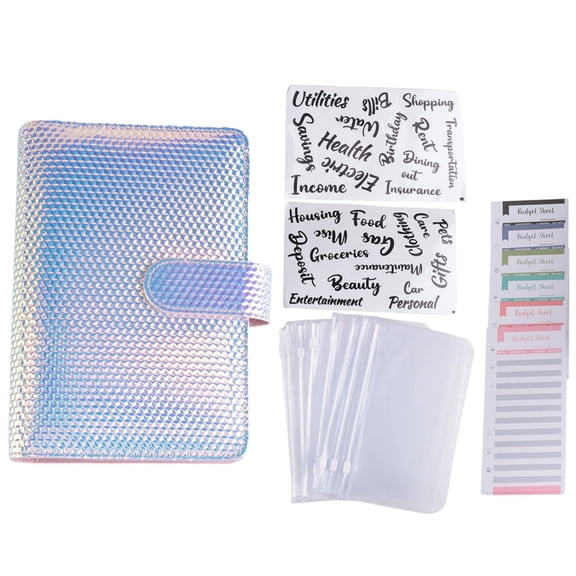 A6 Money Budget Ring Binder,Cash Stuffing Budget Wallet Planner Binder with Cash Enk4147