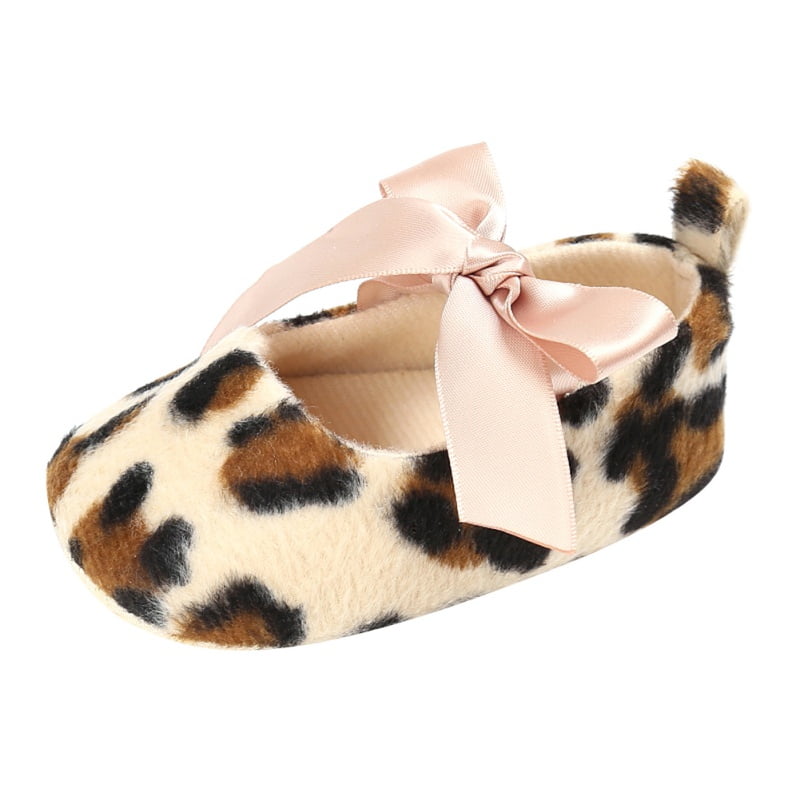 Baby Girl Leopard Print Bowknot Shoes 