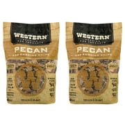 Western 180 cu in. Premium Pecan Wood BBQ Grill/Smoker Cooking Chips (2 Pack)