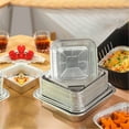 thumbnail image 6 of 10 Pcs Disposable Aluminum Foil Tins, Disposable Aluminum Tin, Heavy Duty Square Cake Baking Pans for Catering, Baking Cakes, Breads 8", 6 of 6