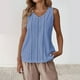 thumbnail image 4 of Vestidos Casuales Para Mujer, Blusas De Mujer De Moda Camiseta informal de cuello redondo sin mangas para mujer de moda de verano, 4 of 8