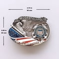 thumbnail image 3 of Antique Silver American Hero Coast Guard Enamel Oval Belt Buckle Hebilla also Stock in the US, 3 of 6