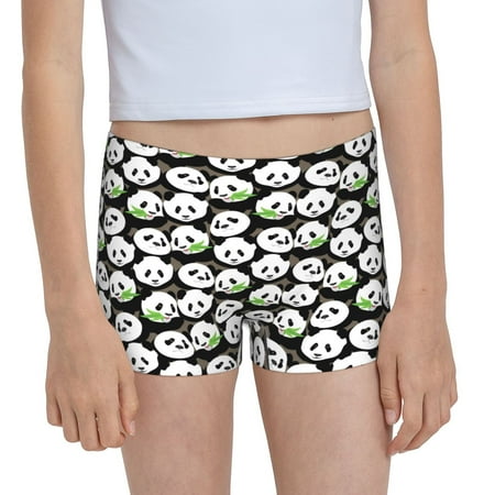 Pofeuu Panda Bear Print Soft Cotton Girls Boyshort panties Toddler Underwear-Medium