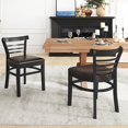 thumbnail image 2 of Gymax Modern Dining Chair Set of 2 Upholstered Kitchen Chair w/Rubber Wood Legs Black, 2 of 8
