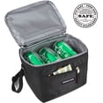 thumbnail image 5 of Fridge Pak, Unisex 6 Can Insulated Soft Cooler Bags, Lunch Bag , Waterproof Leak Proof Cooler Bags Insulated - Black, 5 of 7
