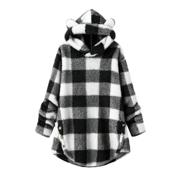 HongQid Oversized Sweatshirts for Women Womens Sherpa Hoodie Fluffy Women's Hoodies Pullover with Pockets