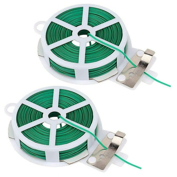 2X Gardening Twisted Wire with Gardening Twisted Green Wire, Home Use, Office (20M, Green)