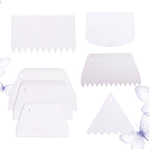 LABRIMP 7Pcs Baking Tools Triangular PE Pastry Chef Tools for Cake Decorating and Dough Cutting in Home Baking