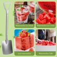 thumbnail image 3 of Boreal Craft Stainless Steel Modern Minimalist Watermelon Spoon Unique Shaped Tableware, 3 of 3