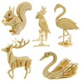 thumbnail image 1 of Rompecabezas de madera 3d - Juego de 6 piezas Rompecabezas de esqueleto de dinosaurio de madera oso de fresa  Electrónica, 1 of 2