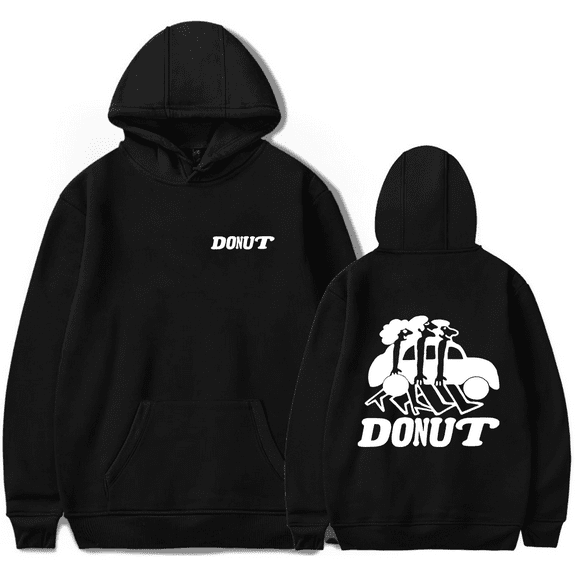 Donut Car Hoodie Men's Hip Hop Printing Pullover Hooded Sweatshirts