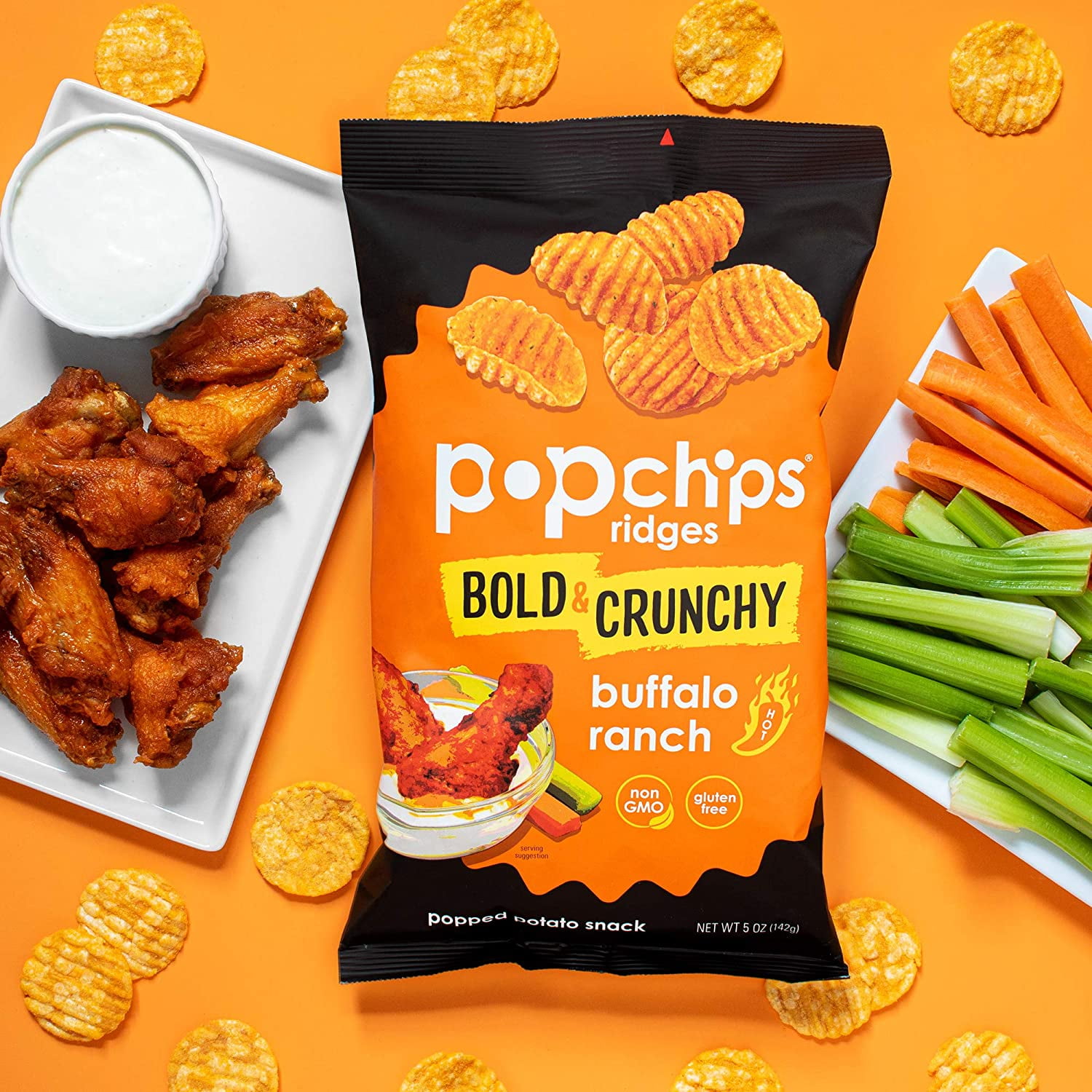 Popchips Popped Fiery Buffalo Flavored Potato Snack