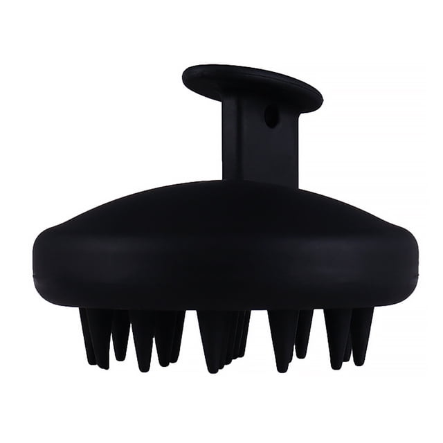 Masajeador de silicona Scalp Massager Portátil Manual Impermeable Fatique Reutilizable Lavable Alivio Masaje de Masaje Cepillo Mascotas Masajes Herramienta Negro sidaley CE011485-02