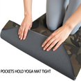 thumbnail image 3 of Brown Green Camo Classic Pattern Hot Yoga Mat Towel Non Slip for Hot Yoga - Quick-Drying Yoga Mat Cover with 4 Corner Pockets with Travel Bag - Hot Yoga Towel Non Slip 70"x26", 3 of 6