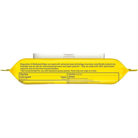 Preparation H Medicated Wipes 48 Ea Pack Of 2