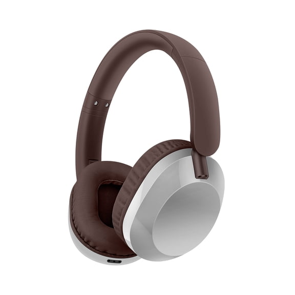 Kids Headphones Bluetooth 5.4 Wireless Volume Limited 85/94dB Hearing Protection Over Ear,68 Hours Playtime Foldable with Cable Aux Wired Built-in Mic for Toddler Child Travel School,Brown