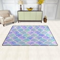 thumbnail image 3 of Coolnut Lightweight Carpet Mats, 31 x 20 inches Area Soft Rugs Floor Mat Doormat Decoration for Rooms Entrance Watercolor Rainbow Scales, 3 of 6