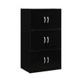 thumbnail image 2 of Hodedah 3-Shelf, 6-Door Multipurpose Bookcase, Black, 2 of 6