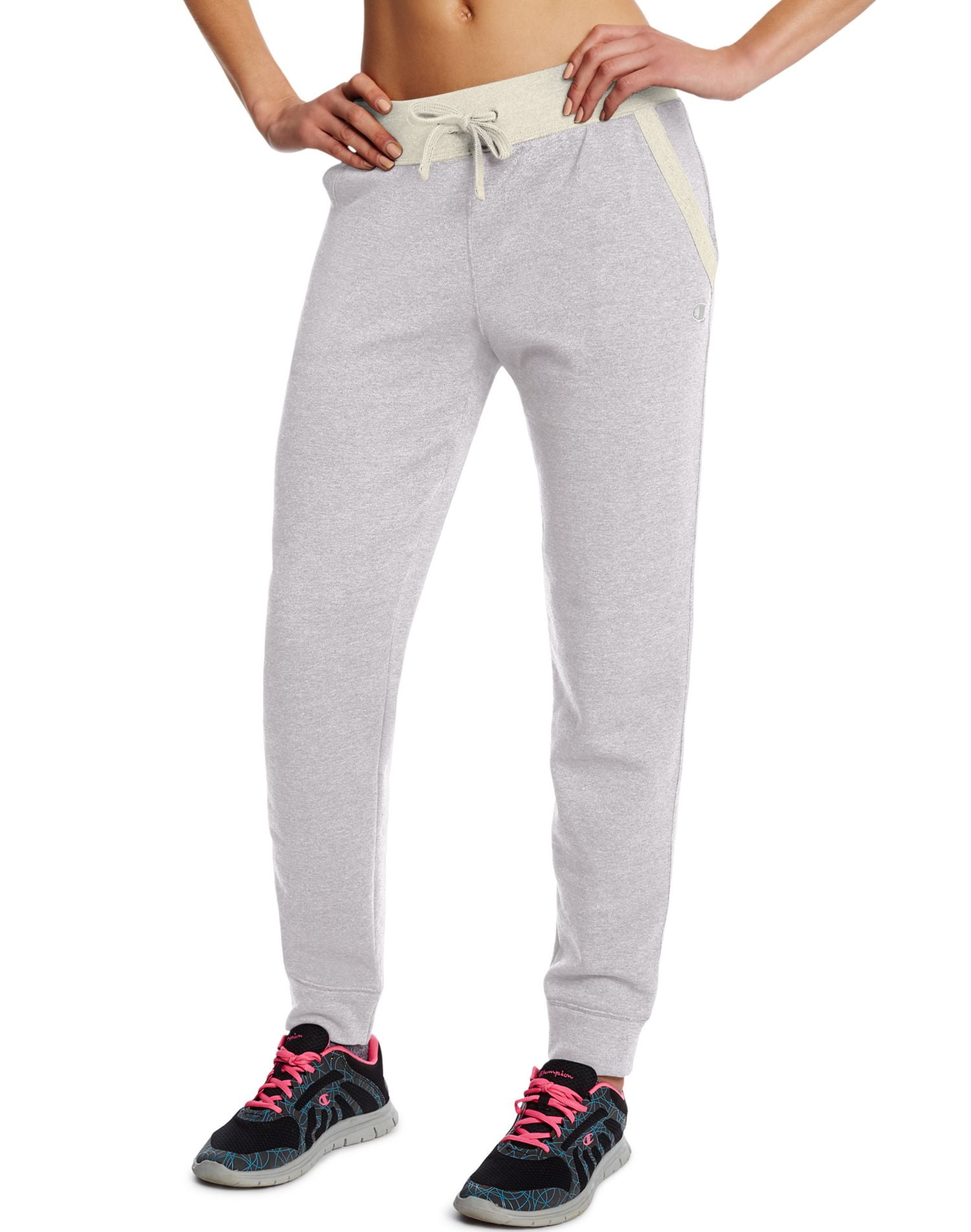 Womens Grey Adjustable Waist Cotton Blend Jogger Sweatpants - Walmart.com