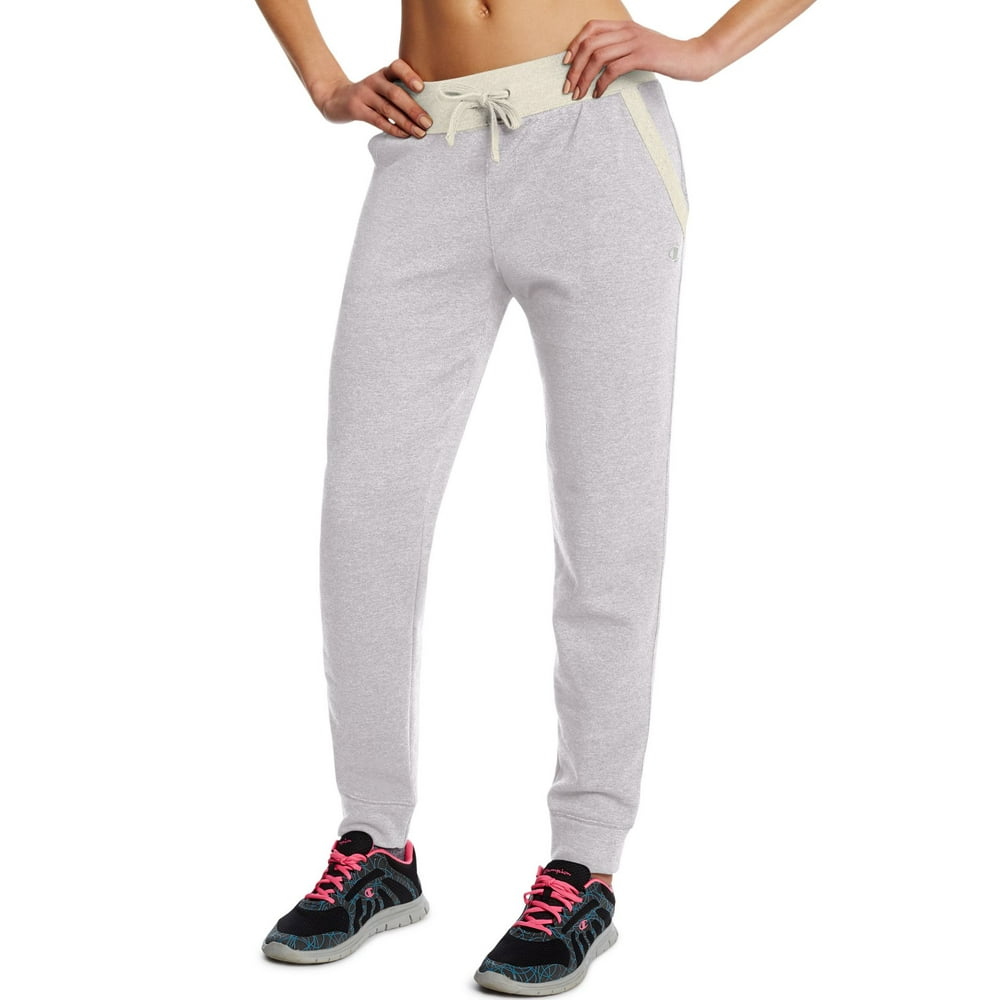 Champion Womens Grey Adjustable Waist Cotton Blend Jogger Sweatpants