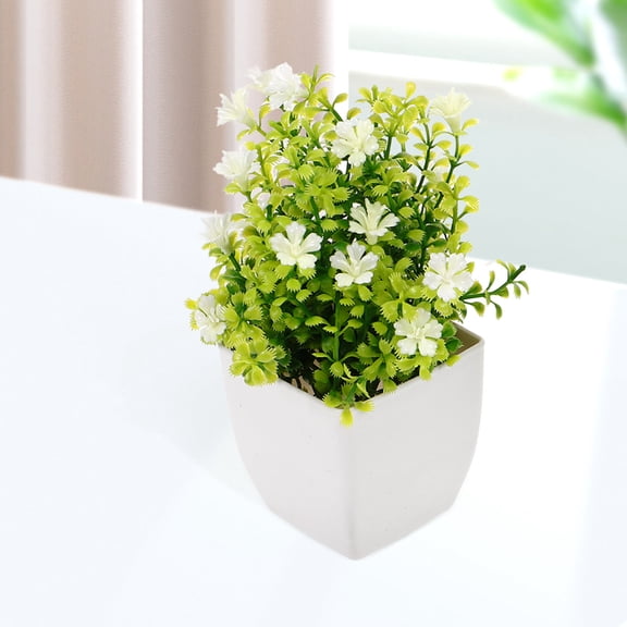 LITINKIMI Faux Potted Plants Assorted Color Plastic Decorative for Home and Office 4Pcs