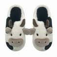 thumbnail image 3 of Cow Slippers for Women and Men, Fluffy Cute Cozy Cartoon Cow Cotton House Slipper Womens Cows Animal Preppy Funny Furry Bedroom Memory Foam Slippers for Women Indoor and Outdoor, 3 of 7