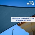 thumbnail image 4 of Malla Sombra Raschel 90% Cinta de refuerzo y ojillos Azul MPQ 6X5, 4 of 5