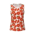 thumbnail image 4 of Xecao Tomatoes print women's scoop neck, loose-fit workout tank tops for the gym., 4 of 9
