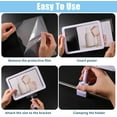 thumbnail image 4 of 4 Set Acrylic Sign Holder With Clamp 10.8x8.6 Inch Retail Store Signs Displays Double Sides Swivel Signage with Clamp with PVC Card for Supermarket Business Shelves Store, 4 of 8
