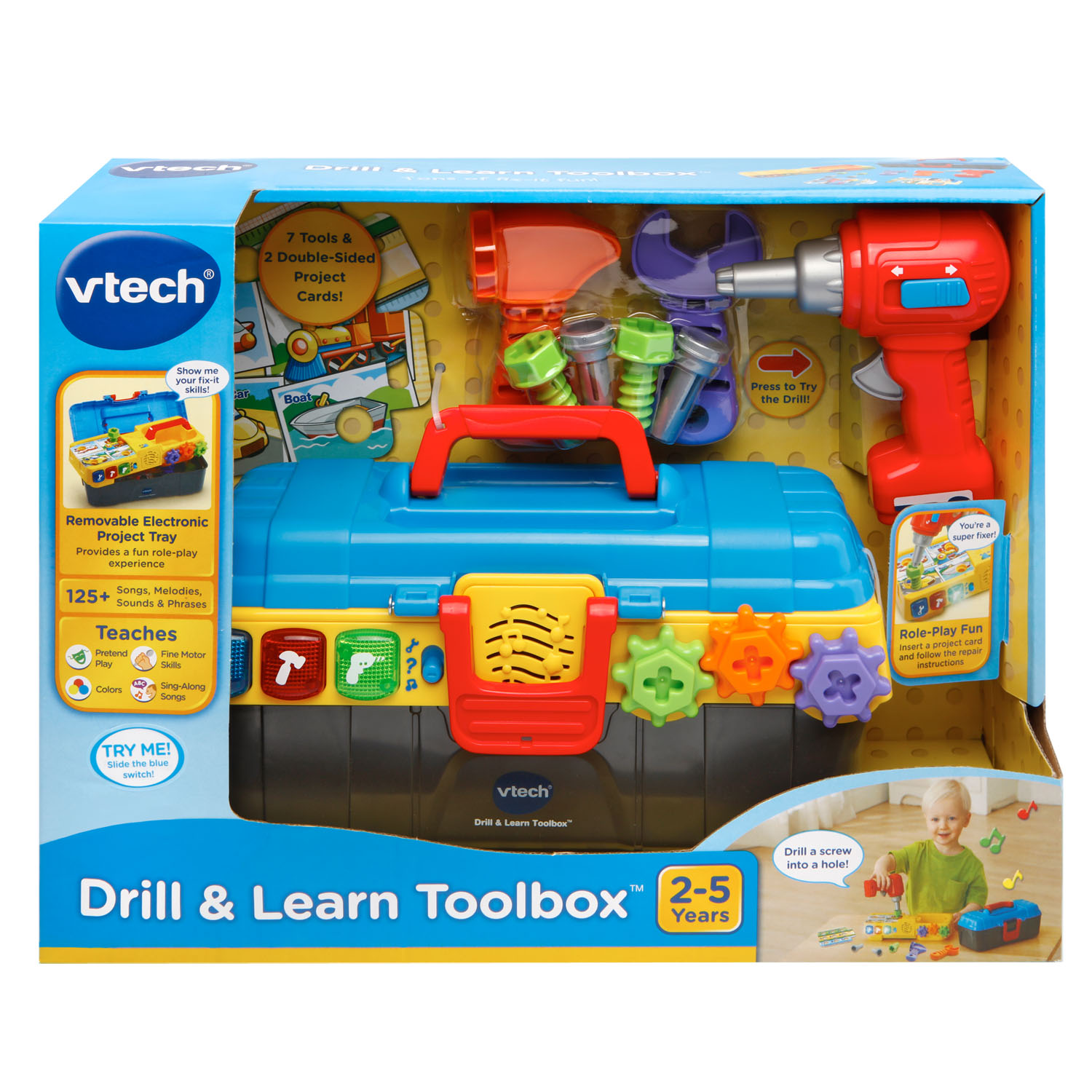VTech Drill and Learn Toolbox With Working Drill and Tools - image 5 of 5
