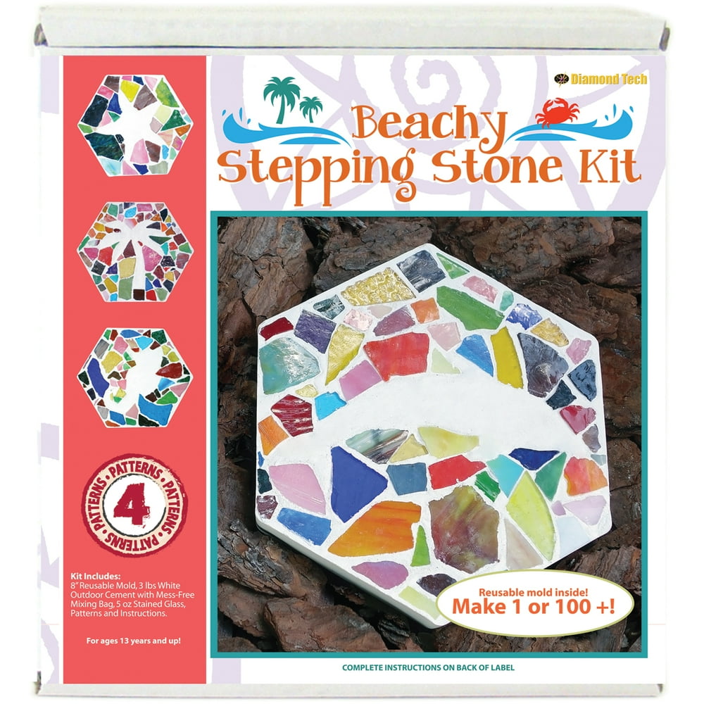 Mosaic Stepping Stone KitHexagonBeachy