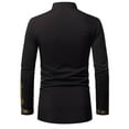 thumbnail image 3 of IROINNID Deals Long Sleeve Shirts for Men Comfy Printed Muscle Tee T-shirt Medium Length Shirt Turndown Collar Blouse & Shirt,Black, 3 of 3