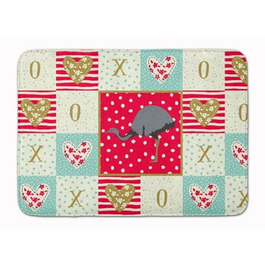 Carolines Treasures CK5350RUG Rhea Love Machine Washable Memory Foam Mat Red 19 X 27" multicolor